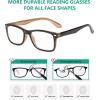 imageEyekepper Classic Vintage Style Reading Glasses BlackBlack BrownClear Lens