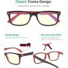 imageEyekepper Classic Vintage Style Reading Glasses BlackBlack Redblock Blue Light Lens