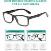 imageEyekepper Classic Vintage Style Reading Glasses BlackBlackClear Lens