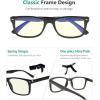 imageEyekepper Classic Vintage Style Reading Glasses BlackBlackblock Blue Light Lens