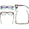 imageEyekepper Classic Vintage Style Reading Glasses BlackTortoiseGreenblock Blue Light Lens