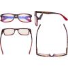 imageEyekepper Classic Vintage Style Reading Glasses BlackTortoiseRedblock Blue Light Lens