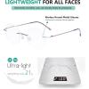 imageEyekepper Frameless Reading Glasses Women  Round Rimless Readers Men Red 2503 Pack MixblueRedPurple