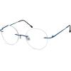 imageEyekepper Frameless Reading Glasses Women  Round Rimless Readers Men Red 250Blue