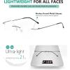 imageEyekepper Frameless Reading Glasses Women  Round Rimless Readers Men Red 250Gunmetal