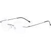 imageEyekepper Frameless Reading Glasses Women  Round Rimless Readers Men Red 250Gunmetal