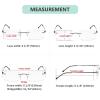 imageEyekepper Frameless Reading Glasses for Men Reading  Rectangle Rimless Reader Eyeglasses Black 225Black