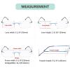 imageEyekepper Frameless Reading Glasses for Men Reading  Rectangle Rimless Reader Eyeglasses Black 225Blue