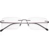 imageEyekepper Frameless Reading Glasses for Men Reading  Rectangle Rimless Reader Eyeglasses Black 225Brown