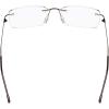 imageEyekepper Frameless Reading Glasses for Men Reading  Rectangle Rimless Reader Eyeglasses Black 225Brown