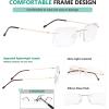 imageEyekepper Frameless Reading Glasses for Men Reading  Rectangle Rimless Reader Eyeglasses Black 225Gold