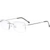 imageEyekepper Frameless Reading Glasses for Men Reading  Rectangle Rimless Reader Eyeglasses Black 225Silver