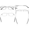 imageEyekepper Mens Womens Reading Glasses Bendable Titanium Memory ReadersGunmetal