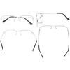 imageEyekepper Mens Womens Reading Glasses Bendable Titanium Memory ReadersR1704 Silver