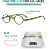 imageEyekepper Oval Round Reading Glasses Women Men Small Vintage Reader Eyeglasses Mini with Spring HingesGreen
