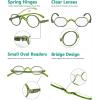 imageEyekepper Oval Round Reading Glasses Women Men Small Vintage Reader Eyeglasses Mini with Spring HingesGreen