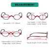 imageEyekepper Oval Round Reading Glasses Women Men Small Vintage Reader Eyeglasses Mini with Spring HingesRed