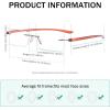 imageEyekepper Reader Small Lens Rimless Reading Glasses Men WomenBlue Arm