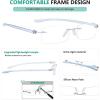 imageEyekepper Reader Small Lens Rimless Reading Glasses Men WomenBlue Arm