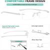 imageEyekepper Reader Small Lens Rimless Reading Glasses Men WomenSilver Arm