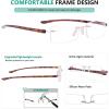imageEyekepper Reader Small Lens Rimless Reading Glasses Men WomenTortoise Arm