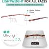imageEyekepper Reader Small Lens Rimless Reading Glasses Men WomenTortoise Arm