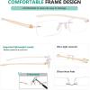 imageEyekepper Reader Small Lens Rimless Reading Glasses Men WomenYellow Arm