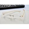 imageEyekepper Reader Small Lens Rimless Reading Glasses Men WomenYellow Arm