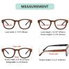 imageEyekepper Reading Glasses Professor Vintage Stylish Square Oversized Readers Men Women AntiBrown 05Antibrown
