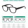 imageEyekepper Reading Glasses Professor Vintage Stylish Square Oversized Readers Men Women AntiBrown 05Antigrey