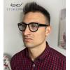 imageEyekepper Reading Glasses Professor Vintage Stylish Square Oversized Readers Men Women AntiBrown 05Black