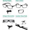 imageEyekepper Spring Hinges Vintage Reading Glasses Men with Case Grey Lens Sunshine ReadersBlack