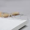 imageEyekepper Spring Hinges Vintage Reading Glasses Men with Case Grey Lens Sunshine ReadersTransparent