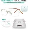 imageEyekepper Titanium Rimless Reading Glasses Readers Men GunmetalLens Width 51mmgold