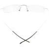 imageEyekepper Titanium Rimless Reading Glasses Readers Men GunmetalLens Width 51mmsilver