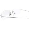 imageEyekepper Titanium Rimless Reading Glasses Readers Men GunmetalLens Width 51mmsilver