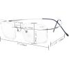 imageEyekepper Titanium Rimless Reading Glasses Readers Men GunmetalLens Width 55mmgrey Lens