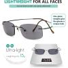 imageEyekepper Titanium Rimless Reading Glasses Readers Men SilverLens Width 51mmgrey Lens
