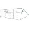 imageEyekepper Titanium Rimless Reading Glasses Readers Men SilverLens Width 51mmgunmetal