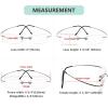 imageEyekepper Titanium Rimless Reading Glasses Readers Men SilverLens Width 51mmgunmetal