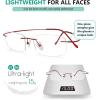 imageEyekepper Titanium Rimless Reading Glasses Readers Men SilverLens Width 51mmred