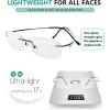 imageEyekepper Titanium Rimless Reading Glasses Readers Men SilverLens Width 55mmblack