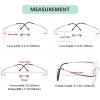 imageEyekepper Titanium Rimless Reading Glasses Readers Men SilverLens Width 55mmblack