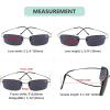 imageEyekepper Titanium Rimless Reading Glasses Readers Men SilverLens Width 55mmgrey Lens