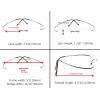 imageEyekepper Titanium Rimless Reading Glasses Readers Men SilverLens Width 55mmgrey Lens