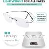 imageEyekepper Titanium Rimless Reading Glasses Readers Men SilverLens Width 55mmgunmetal