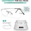 imageEyekepper Titanium Rimless Reading Glasses Readers Men Women Gunmetal 15Lens Width 51mmgunmetal