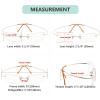 imageEyekepper Titanium Rimless Reading Glasses Readers Men Women Gunmetal 15Lens Width 55mmgold