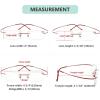 imageEyekepper Titanium Rimless Reading Glasses Readers Men Women Gunmetal 225Lens Width 51mmred