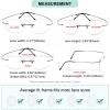 imageEyekepper Titanium Rimless Round Reading Glasses Circle Readers For MenBlue